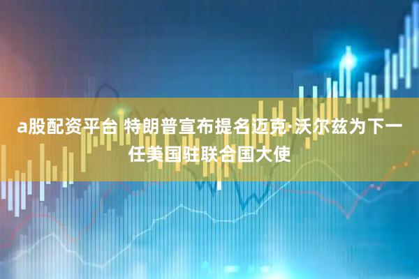 a股配资平台 特朗普宣布提名迈克·沃尔兹为下一任美国驻联合国大使